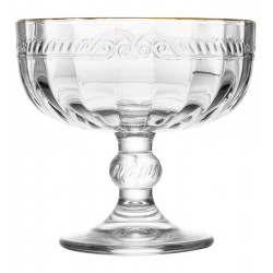 Taça 200ml Para Sobremesa De Cristal Ecológico Com Fio Dourado Imperial